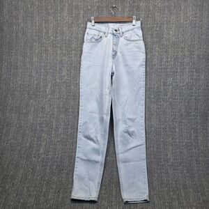 Vintage 90s Levis 512 Jeans 3 Med High Rise Slim Tapered Made USA Light Wash